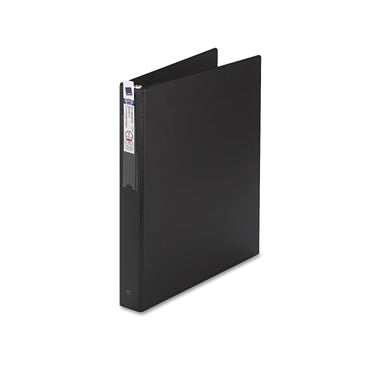 Avery Economy Binders with Round Rings & Label Holder - Black, 1